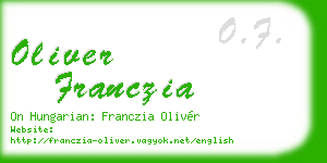 oliver franczia business card