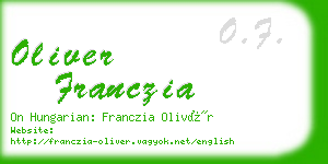 oliver franczia business card